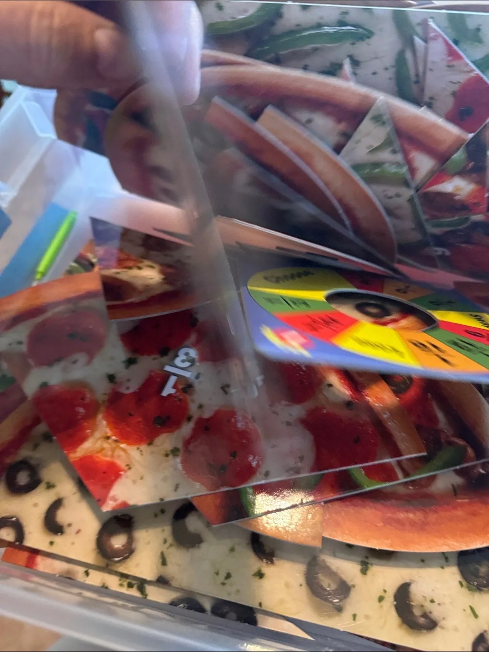 Pizza Fraction Fun Educational Game - Red and White